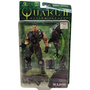 QUAKE II Marine Major Action Figure Series One 1998 With Shark